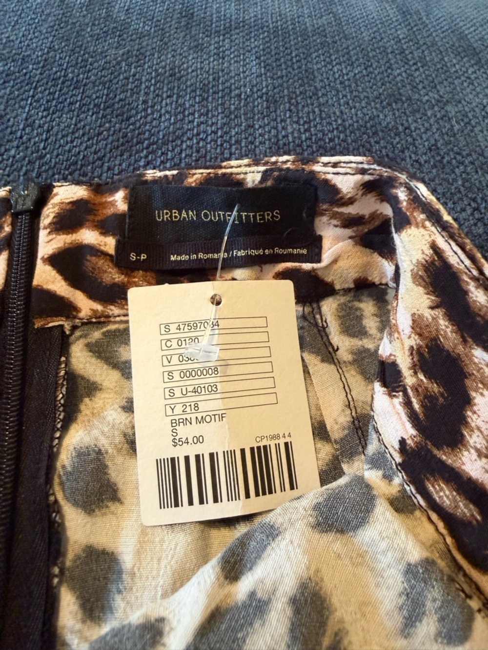 Urban Outfitters Leopard Print Ruffle Mini Skirt - Brown/Black - Picture 2 of 6